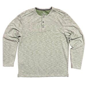 Tommy Bahama Island Zone Beige Long Sleeve Shirt, Men's Medium